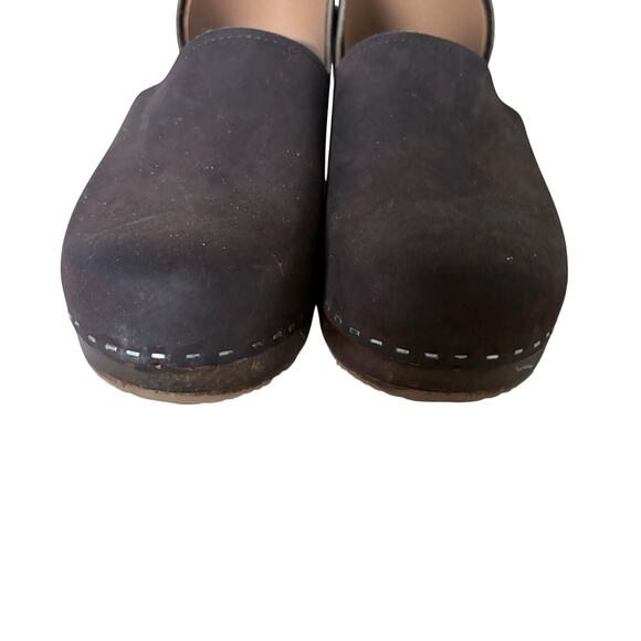 Sandgrens Brett Low Closed Back Clog Brown Leather Wood EU 40/9 Scandigirl Boho - Picture 6 of 9